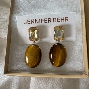 Jennifer behr Xiomara tiger eye earrings